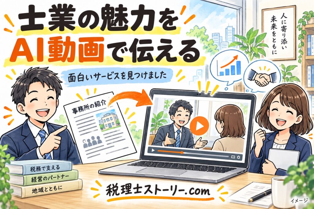 士業の魅力をAI動画で伝える。けんちゃんの動画制作サービスが面白い